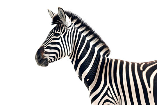  Zebra illustration isolated transparent background, PNG , Generative AI