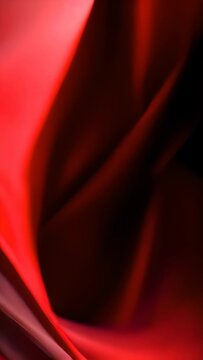 Abstract bright Red silk fabric blowing in the wind flowing concept.Red curve waves abstract background and Flow Dynamic Transition for Motion Animation