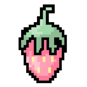 Strawberry pixel art