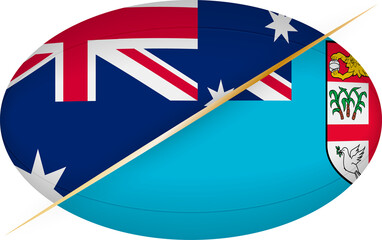 Rugby match Australia and Fiji.