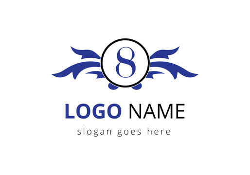 Letter 8 Wing Logo Design For Freight and Transportation Symbol.