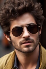 Fototapeta premium closeup of a trendy male wearing shades