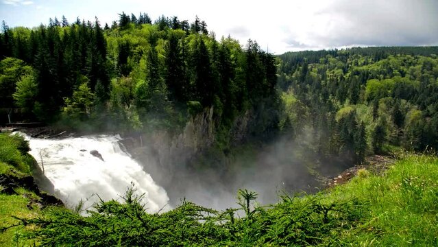 Nature Majesty: 4K Time-Lapse of Snoqualmie Falls near Seattle, Washington