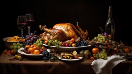 Thanksgiving Turkey Dinner Feast, generative AI