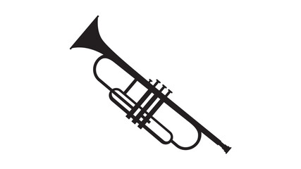 flute, illustration, vector on a black and white white background.  © Pic_Art