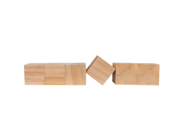 Wooden geometric shapes cube for conceptual design. Education game. isolated on a white background.PNG