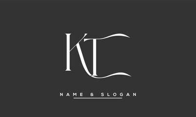 KT,  TK,  K,  T  Abstract  Letters  Logo  Monogram