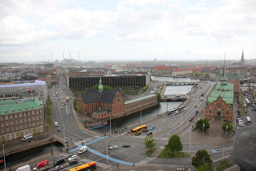 Obraz premium Copenhagen Denmark 18.05. 2023. Copenhagen, the capital of Denmark, is located on the offshore islands of Zealand and Amager.
