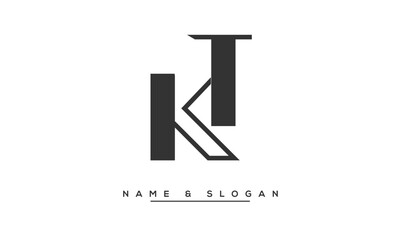 KT,  TK,  K,  T  Abstract  Letters  Logo  Monogram