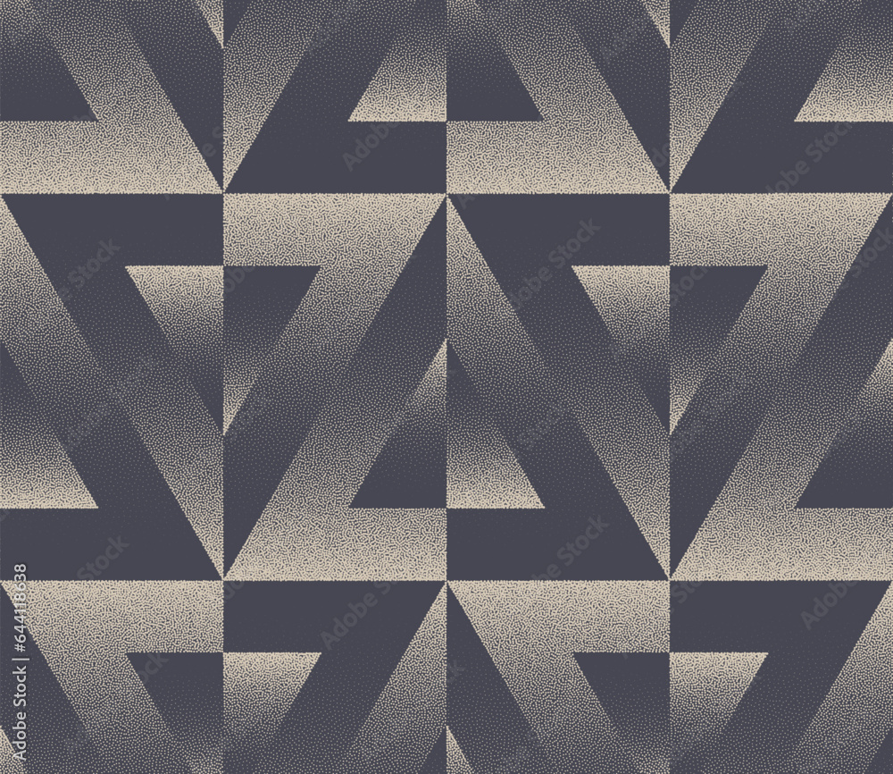 Poster luxurious fancy geometric seamless pattern vector dotwork abstract background. old fashioned stylish