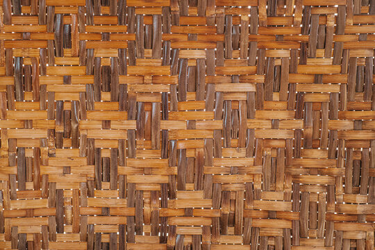 Anyaman of Indonesian woven bamboo texture or pattern. Traditional mat. Suitable for background.