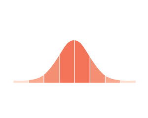 Normal Distribution Concept Design. Vector Illustration.