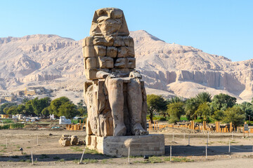 Colossi of Memnon. Guardians of the Temple of Amenhotep in Luxor.
