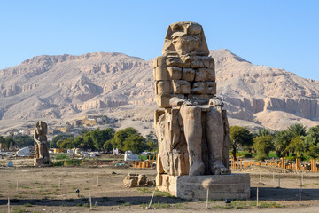 Colossi of Memnon. Guardians of the Temple of Amenhotep in Luxor.