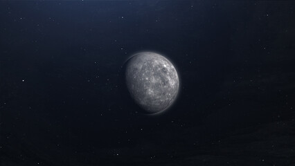 Obraz na płótnie Canvas Planet Mercury Beautiful Space Scene