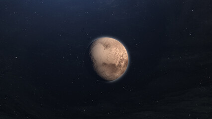 Obraz na płótnie Canvas Dwarf Planet Pluto Beautiful Space Scene