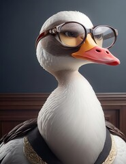 The Elegant Journey of a Spectacled Goose - Where Style and Intellect Harmonize in Fashion
