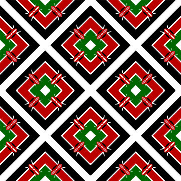 kenyan flag pattern. african background. vector illustration