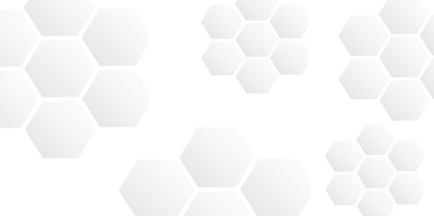abstract white hexagon background design a white honeycomb grid pattern. . geometric background