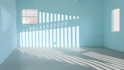 Empty Room with Window and Shadows: A Minimalist and Eerie Photography