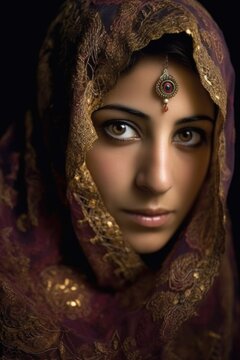 portrait of a beautiful veiled muslim woman all copyright goes to alvin bruzzi