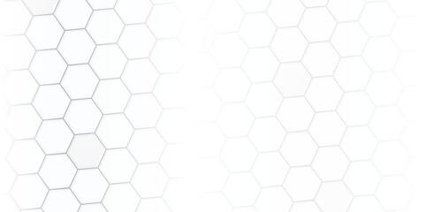Naklejka premium abstract white hexagon background design a white honeycomb grid pattern. . geometric background