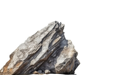 Rock stone  isolated on white background cutout. PNG file ,artwork graphic design ,Generative AI