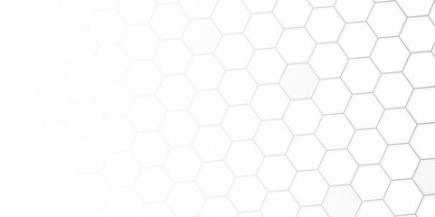 Naklejka premium abstract white hexagon background design a white honeycomb grid pattern. . geometric background