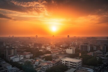 Fototapeta na wymiar : Chennai India centrum city in sunset 