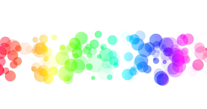 抽象的な虹色グラデーションの玉ボケ素材(背景透過) アルファチャンネル付png	