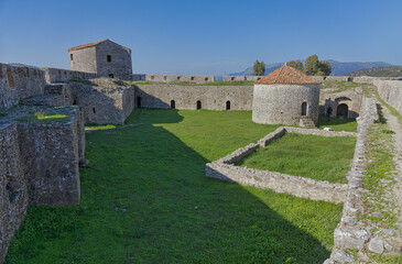 Fototapeta na wymiar Butrint Albania: Venetian Triangle Castle Interior