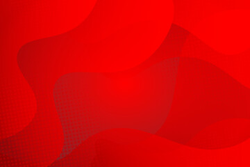 Abstract Red wave Background with halftone dots