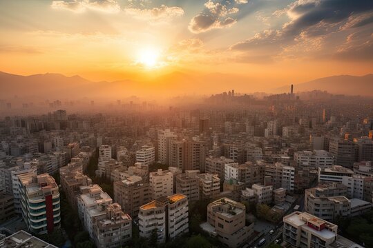  Tehran Iran centrum city in sunset © Tor Gilje