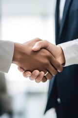 cropped shot of two unrecognizable people shaking hands in agreement
