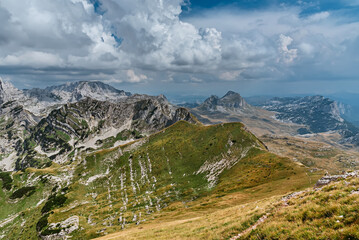 Mountain Landscape with Dramatic Clouds in Durmitor Montenegro