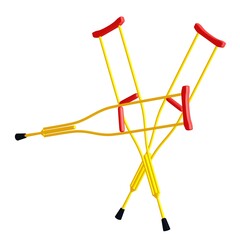 Crutches medical walking sticks for rehabilitation of broken leg