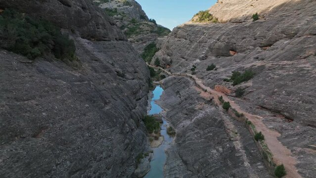 Mountain landscape with Estrets d`Arnes Gorge