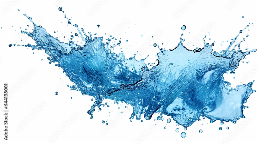 Canvas Prints water splashes isolated on a white background.