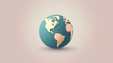 globe model of the earth on a solid background.