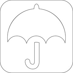 Umbrella icon for decoration and design.
