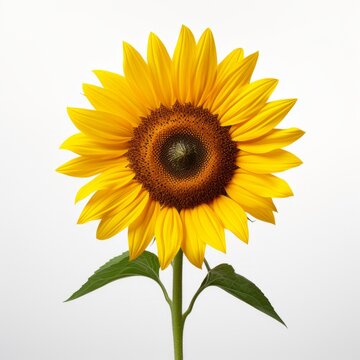 Photo of Sunflower isolated on a white background