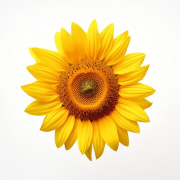 Photo of Sunflower isolated on a white background