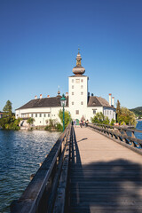 Schloss Orth with Traunsee in Austria