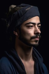 cropped shot of a man in studio