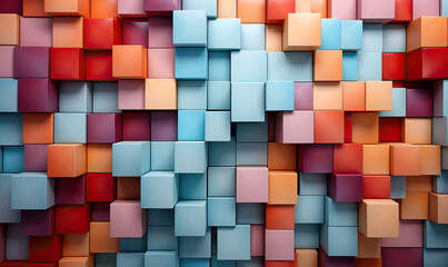 Abstract texture background from colored geometric shapes.