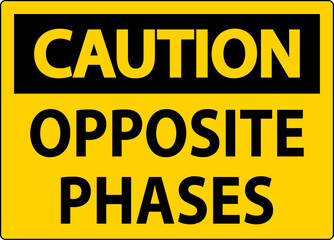 Fototapeta premium Caution Sign, Opposite Phases
