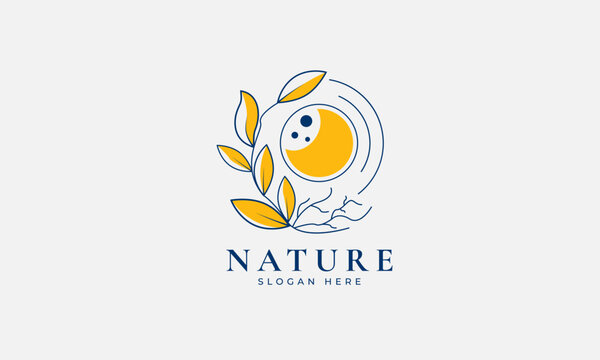 natural and organic logo modern design. Natural logo for branding, corporate identity and business card