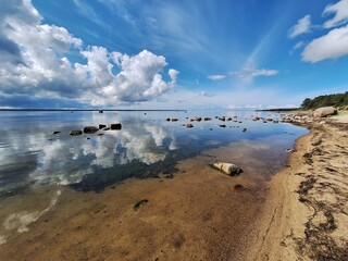 clouds over the sea