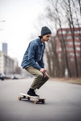 shot of a young man riding his skateboard
