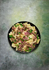 Beshbarmak, Kazakh meat, boiled meat with noodles,